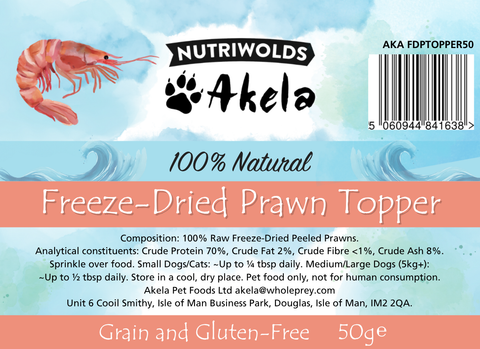 100% Raw Freeze-Dried Prawn Powder Topper 50g