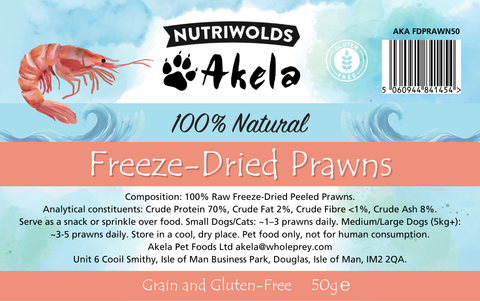 100% Raw Freeze-Dried Peeled Prawns
