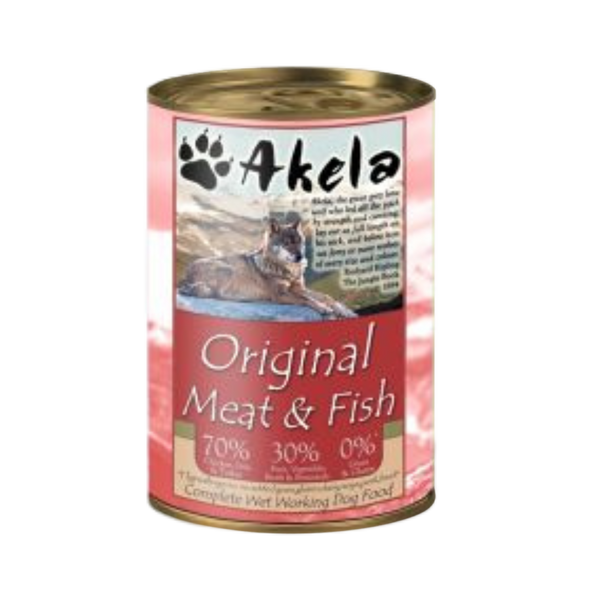 Akela Grain-Free Complete Wet Working Dog Food 70:30 Original 400g Sin